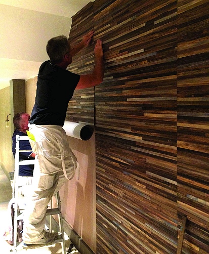 Specialist wood slat wall covering