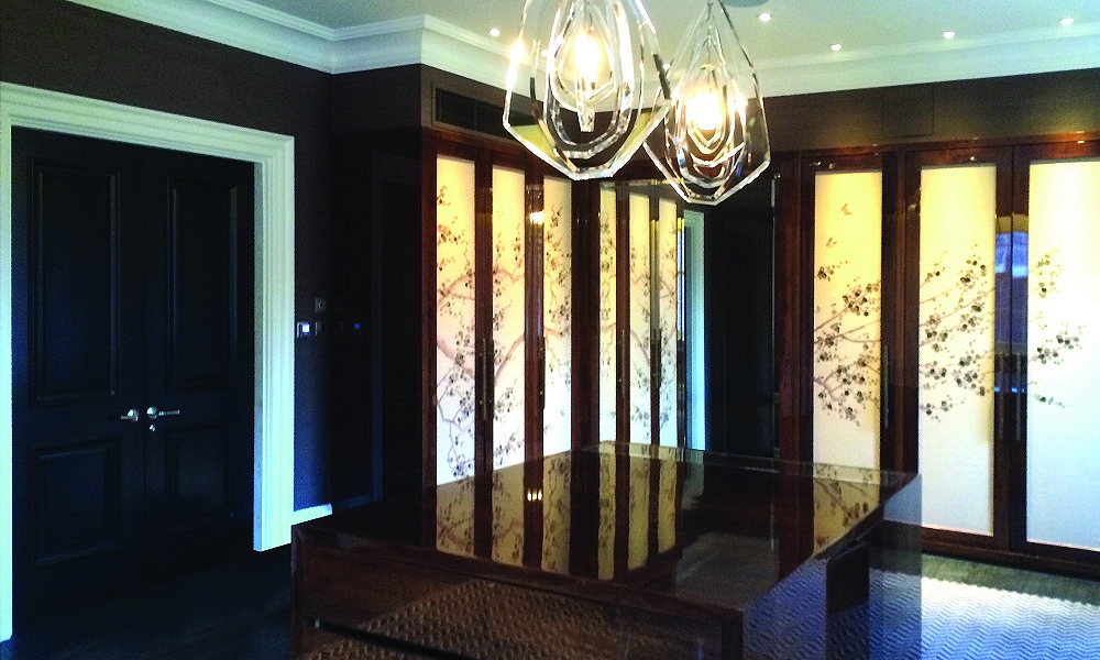 Wardrobe Doors with Silk Coverings